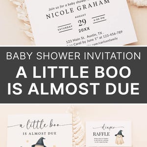 Little Boo Halloween Baby Shower Invitation Ghost Baby Shower Invite