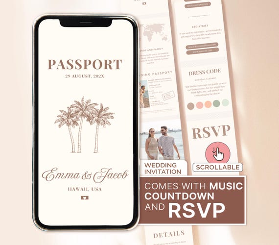 BEACH Destination Wedding Invitation Digital Wedding Invite Digital Beach Wedding Invite RSVP Beach Save the Date Wedding Beach Announcement