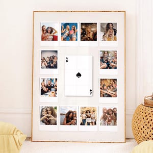 Play Card Wall Art aangepaste polaroid fotocollage kamergenoot decor slaapzaal decor uniek beste vriend cadeau aangepaste barwagen muur kunst cadeau BFF diy