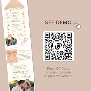 Pastel Floral Wedding Website RSVP Trackable Floral Wedding Template