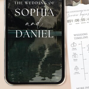 Web Invitation Canva RSVP Tracker Wedding Website Template