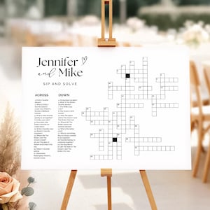 Modèle de mots croisés de mariage Modèle de mots croisés de mariage minimaliste Puzzle de mots croisés de mariage Mots croisés de grande taille