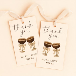Love Is Brewing Thank You Tag Printable Thank You Gift Tag Bridal Shower Favor Tag Bridal Shower Coffee Bar Favor Tags for Party Favour Tags