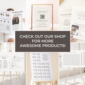 Small Custom Crossword Puzzle Wedding Custom Crossword Template Game Sip And Solve Bridal Shower Crossword Puzzle Game Bridal Shower Game image 9