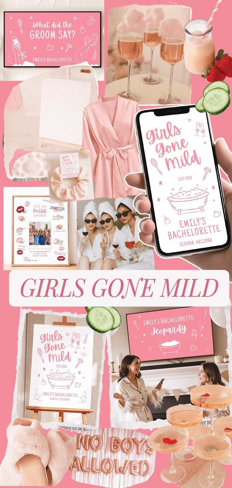 Bach Party Game Set Bachelorette Party Decor Bachelorette Decoration Girl Gone Mild Bachelorette Party Bundle Bachelorette Game Bundle Crazy Bach Party