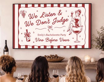 Vino Before Vow Bachelorette We Listen & Don't Judge Game Bach Party Napa Valley Bach Same Pinot Forever Dégustation de vins Bachelorette Wine Club