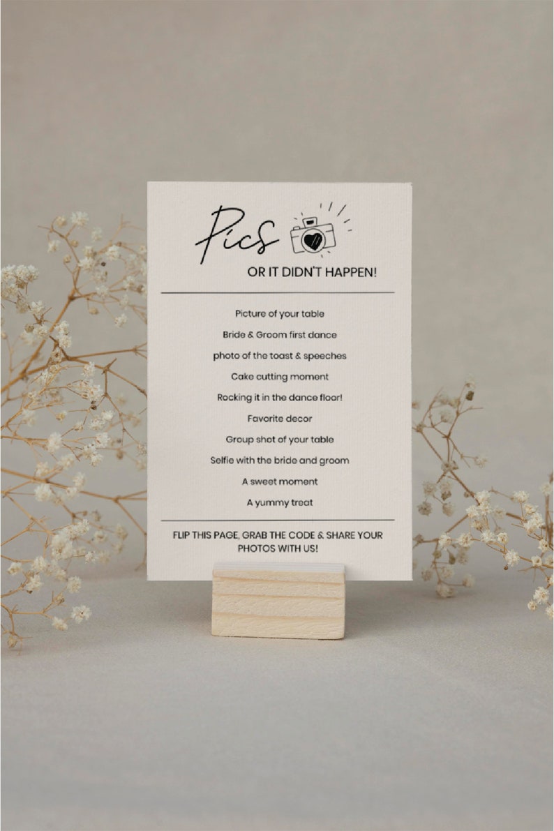 Wedding QR Code Photo QR Code Wedding Sign Template Wedding Game I Spy