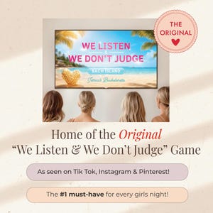 Bach Island Game Bachelorette Party Game Icebraker We Listen & We Don't Judge Game Bachelorette Island Activity Friends Game Reality TV Bach image 11