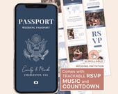 Wedding Invitation Digital Save the Date Destination Wedding Track RSVP Wedding Guest Info Package Destination Wedding Boarding Pass Invite