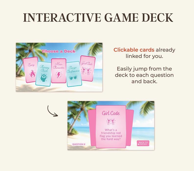 Bach Island Game Bachelorette Party Game Icebraker We Listen & We Don't Judge Game Bachelorette Island Activity Friends Game Reality TV Bach image 7