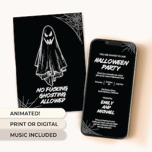 Modèle d&#39;invitation d&#39;Halloween personnalisé Invitation à une fête d&#39;Halloween à imprimer Déguisements et cocktails sur invitation numérique Invitation à une fête d&#39;Halloween numérique