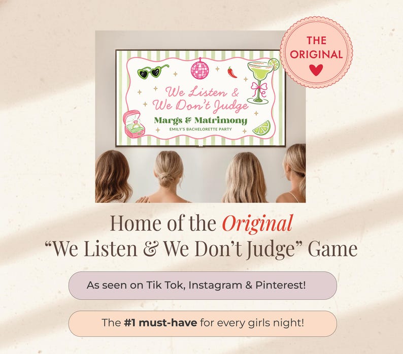 Margaritaveil Bachelorette We Listen and Don't Judge Bachelorette Game ...