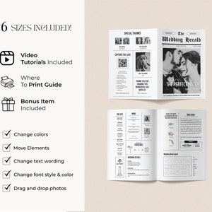 Wedding Unique Idea Wedding Decor Modern Wedding Itinerary Template Wedding Keepsake