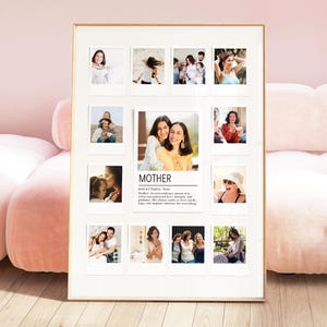 Mother of the Bride Gift Custom Polaroid Picture Frame Wedding Template Gift from Daughter Wedding Gift for Mom  Printable Canva Template