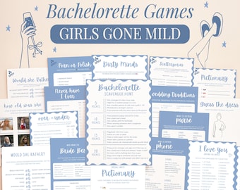 Girls Gone Mild Bachelorette Game Printable Spa Girl Night Activities This or That Game Best Bach Game Canva Blue Girl Gone Mild Hen Party