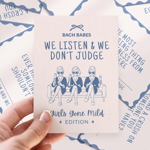 Blue Girls Gone Mild Bachelorette Games Bach Party Game Printable