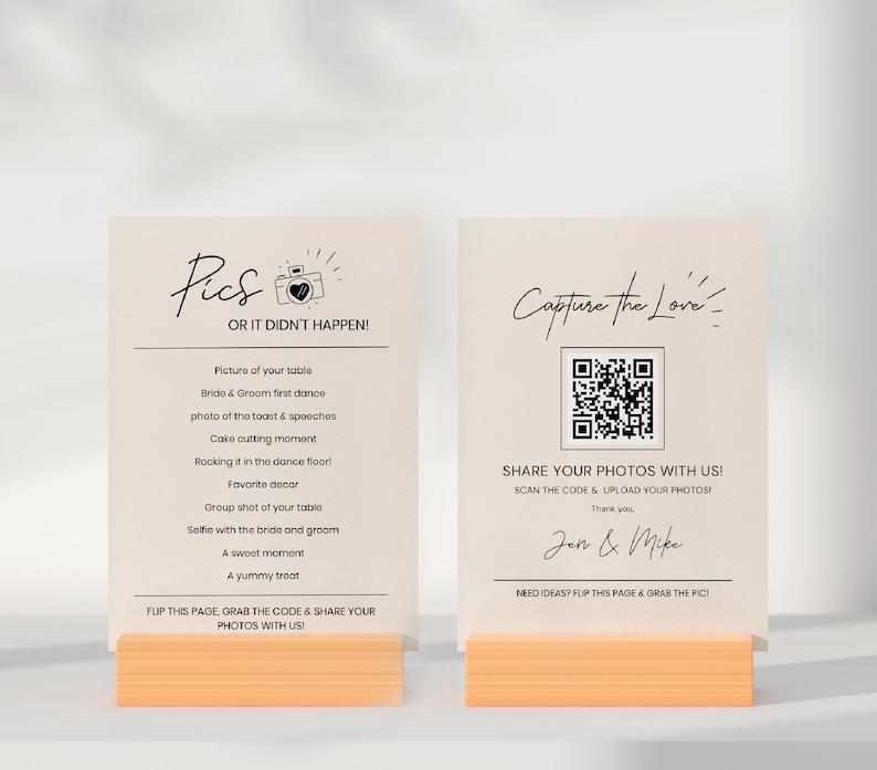 Wedding QR Code Photo QR Code Wedding Sign Template Wedding Game I Spy