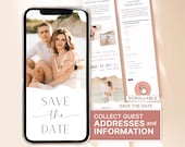 Save the Date Wedding Minimal Invite Electronic Save the Date Minimalistic E-invite Save the Date Template Save the Date with Photo Card DIY
