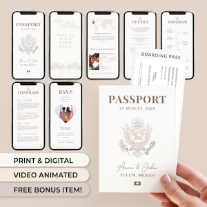 Ziel Hochzeitspass Druckbare Pass Hochzeit Digitale Einladung Benutzerdefinierte Hochzeitseinladung Reisen Gast Hochzeits Bordkarte