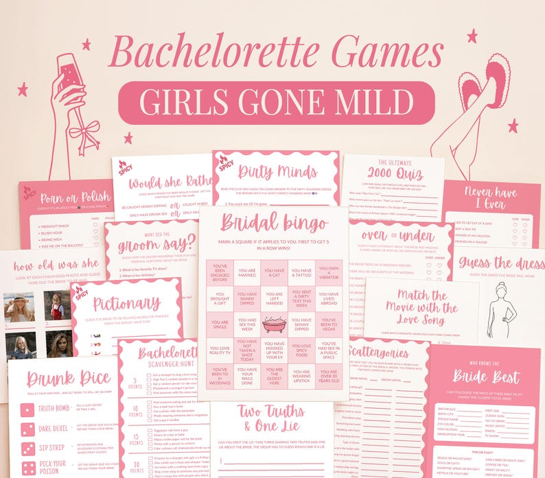 Bach Party Game Set Bachelorette Party Decor Bachelorette Decoration