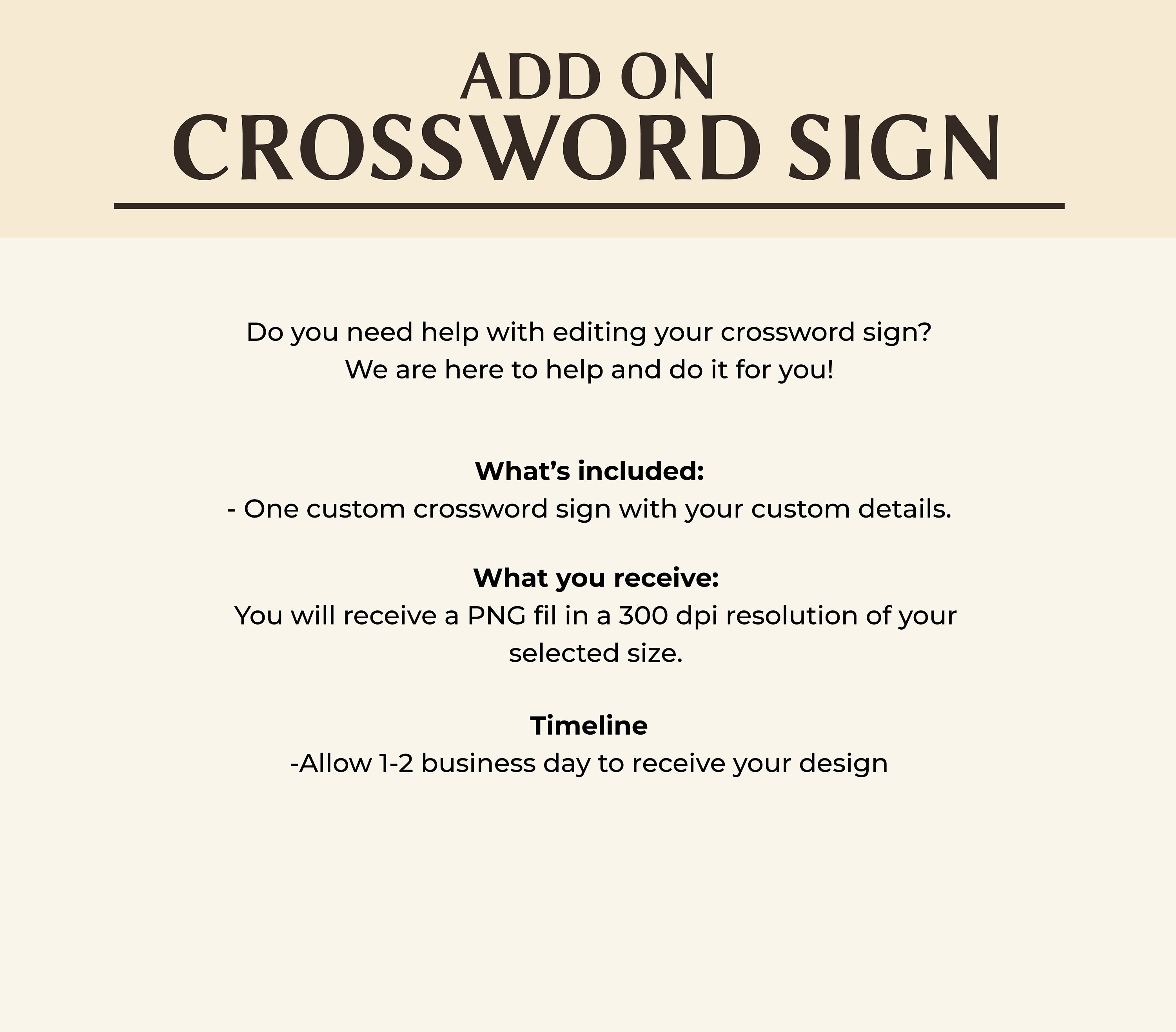 Custom Made Crossword Puzzle Add On Etsy Canada Custom Made Crossword Puzzle Add On Etsy Canada