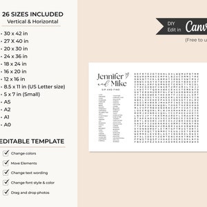 Custom Wedding Word Search Game Sip and Search Wedding Word Search ...