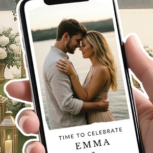 Elegant Invitation Minimalist Wedding E-Invite Editable Wedding Website