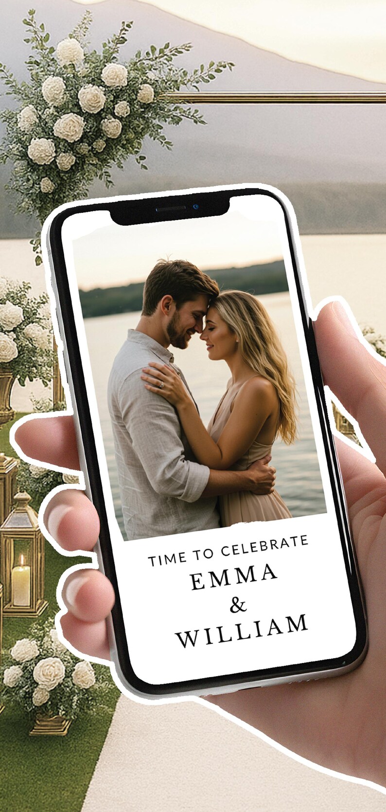 Elegant Invitation Minimalist Wedding E-Invite Editable Wedding Website