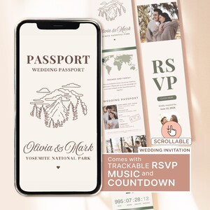 National Park Wedding Invitation National Park Destination Wedding Park RSVP Guest