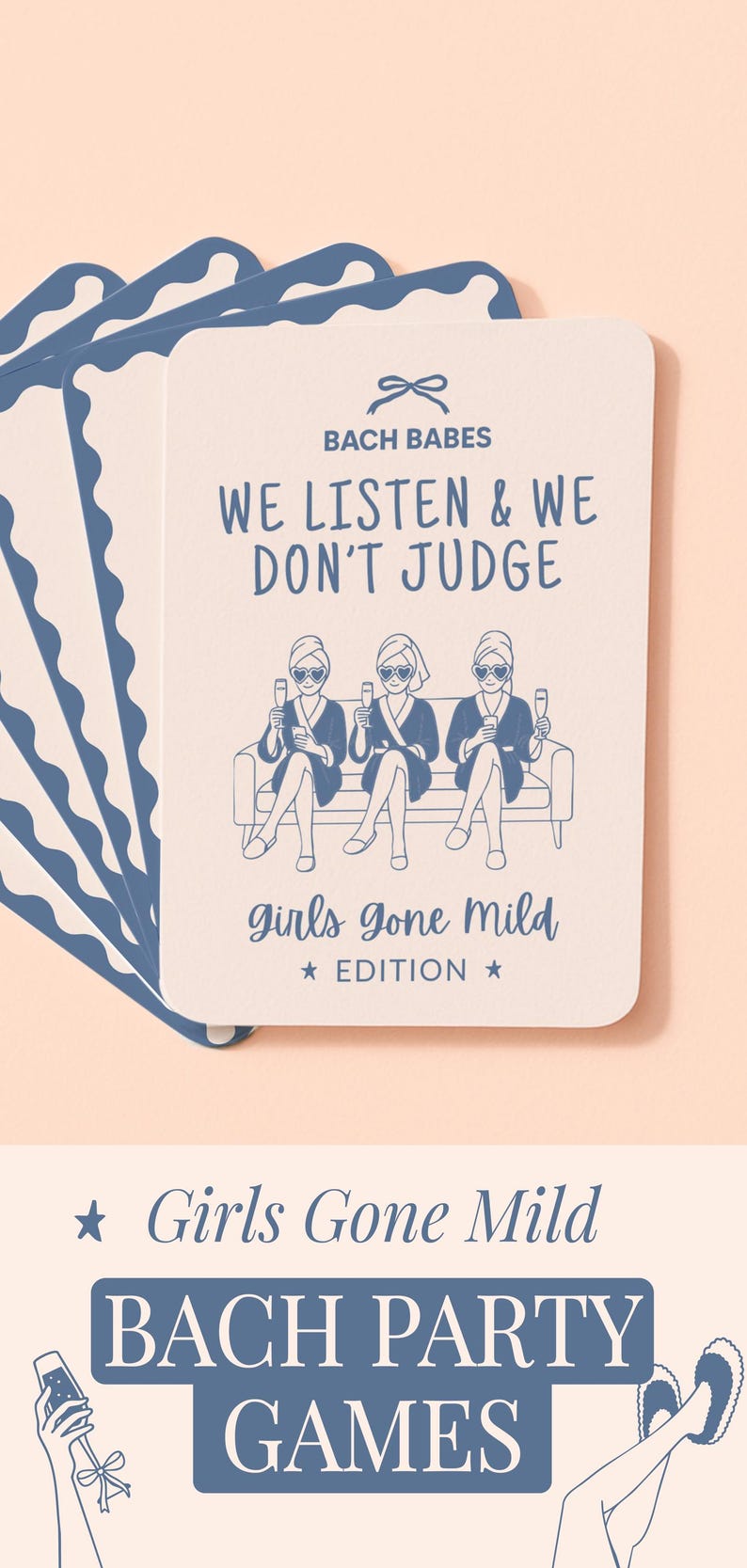 Blue Girls Gone Mild Bachelorette Games Bach Party Game Printable