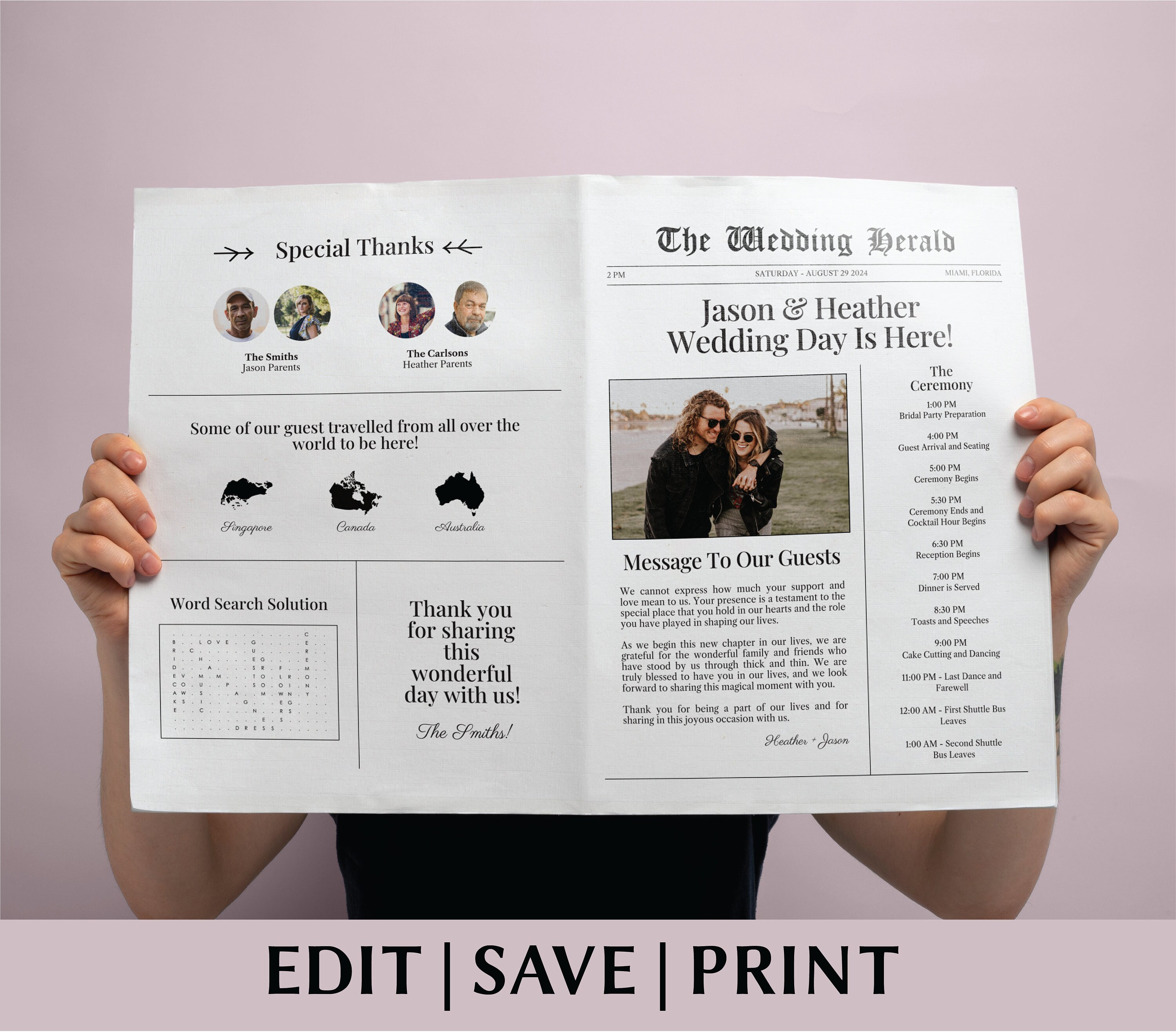 newspaper-wedding-program-template-wedding-games-printable-etsy-canada