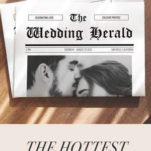 Wedding Newspaper Template Wedding Day Program Template Wedding