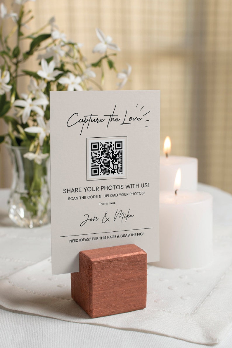 Wedding QR Code Photo QR Code Wedding Sign Template Wedding Game I Spy