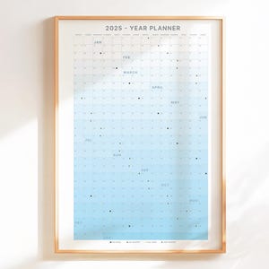 2025 GIANT KALENDER Afdrukbare kalender grote één pagina volledige jaaroverzicht grote familie planner wandkalender zakelijke jaarkalender poster