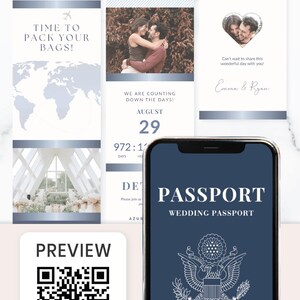 Wedding Invitation Digital Save the Date Destination Wedding Track RSVP