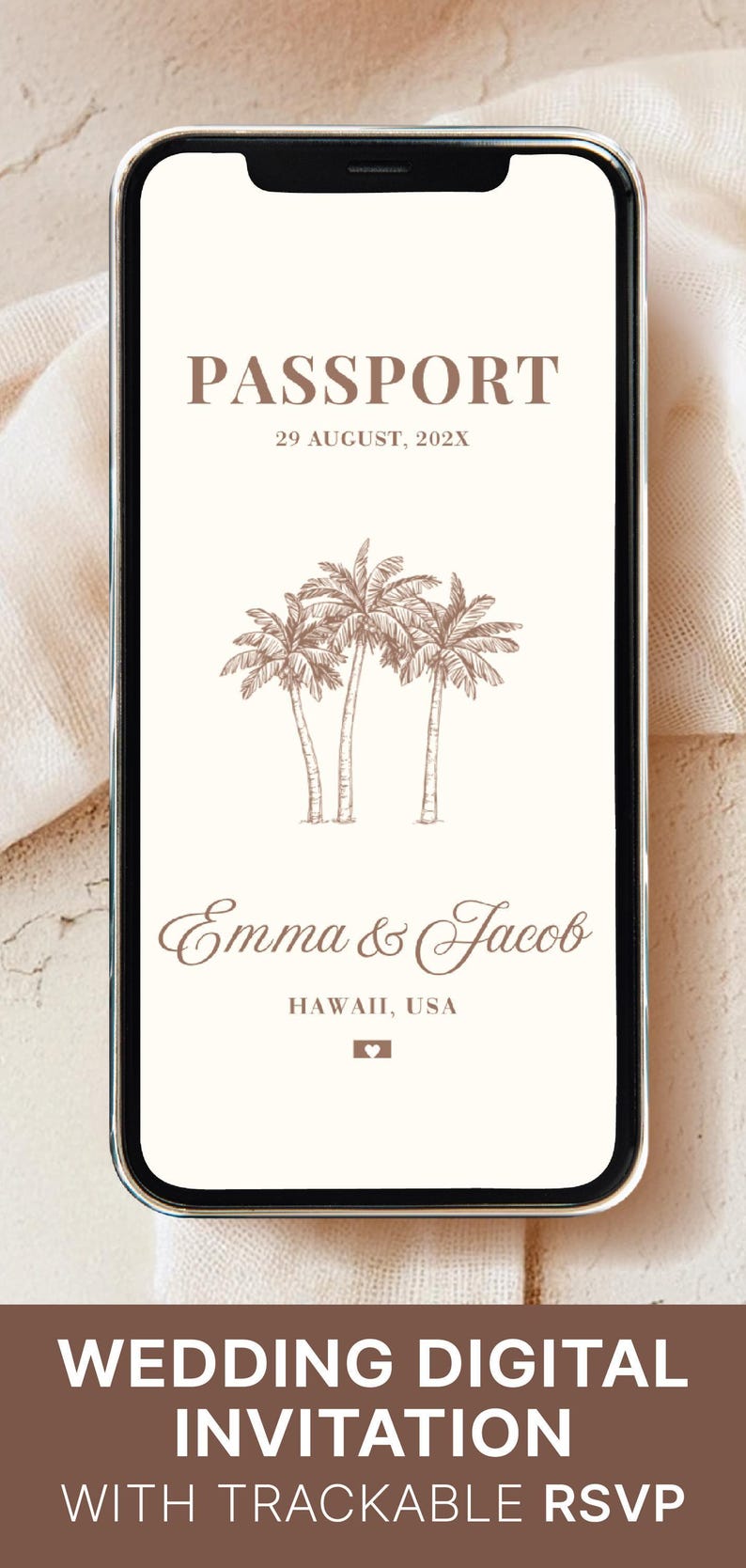 BEACH Destination Wedding Invitation Digital Wedding Invite Digital Beach