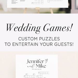 Small Custom Crossword Puzzle Wedding Custom Crossword Template Game Sip And Solve