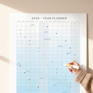 Calendrier 2026 à imprimer, Calendrier 2026 commençant le lundi, Calendrier 2026 sur une page, Calendrier annuel 2026, Agenda mensuel 2026 numérique