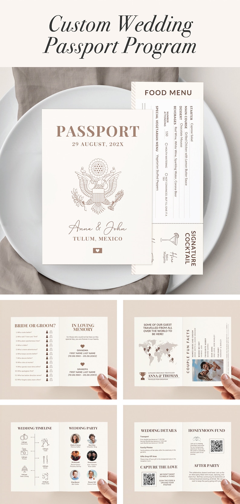 Program Destination Wedding Program Passport Wedding Guide Destination Program
