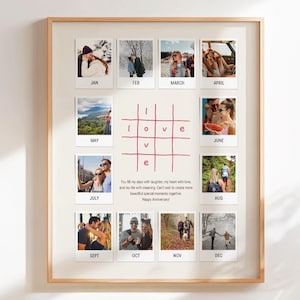 1-jarig cadeau vriendje polaroidfoto 1-jarig cadeau gedenkwaardig cadeau stel Afdrukbaar cadeau 1-jarig jubileumcadeau 1e jaar voor vriendin