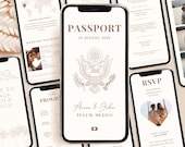 Passport Wedding Invitation Destination Wedding Invitation Digital Wedding Weekend Itinerary Destination Wedding Agenda Wedding Guest Trip