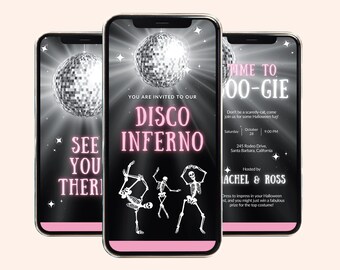 Disco Party Invitation Disco Editable Halloween Party Invitation Disco Digital Invitation Disco Party Invite Printable Halloween Party Canva