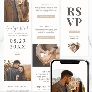 Digital Wedding Invitation With Photo Wedding Invite Website Minimalist