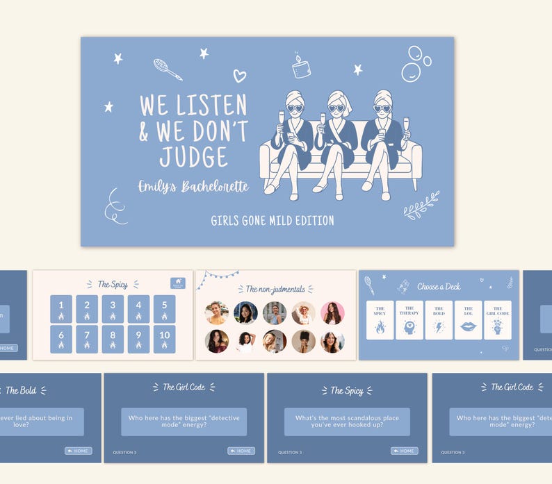Bach Party Game Drinking Game Editable Canva Game We Listen & We Don't Judge