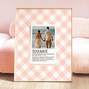 Cadre Polaroid, affiche définition personnalisée avec image, impression de carte photo de couples personnalisée, idée cadeau romantique, impression tendance, dortoir, art mural personnalisé