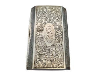 Antique rectangular silver box, gifts for collectors. Antique and vintage jewelry.