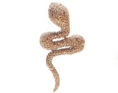 925 silver snake pendant with zircons. Circa 1980. Italian. Glamor. Brightness Weight 14.8 grams.Antique vintage jewelry. Mother 39 s day.