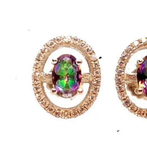 Silver earrings, sparkly stud earrings, glitter e… - image 2