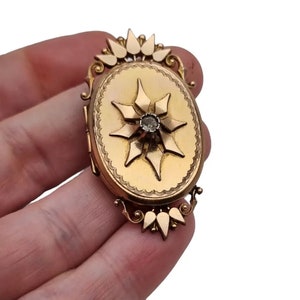 Victorian locket pendant, vintage antique pendant, shiny stone locket pendant, antique locket, gifts for women. Antique and vintage jewelry.