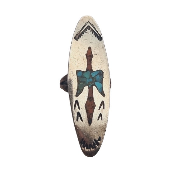 Turquoise Chip Inlay Arrowhead Stud Earrings Sterling Silver - Made in the USA Turquoise Chip Inlay Arrowhead Stud Earrings Sterling Silver - Made in the USA